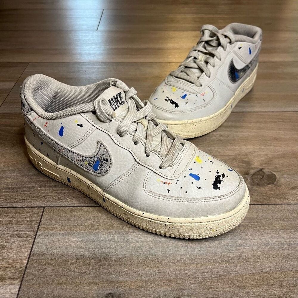 Nike Air Force 1 LV8 3 GS Paint Splatter Youth 7 or Women's 8.5